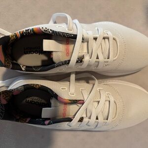 Adidas Women's White Sneakers with Patterned Interior